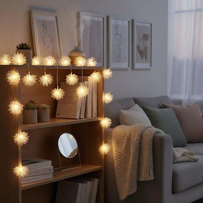 Obrázek z LED světelný řetěz - květy