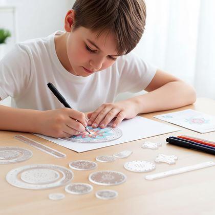 Obrázek z Sada kreslicích šablon - spirograf
