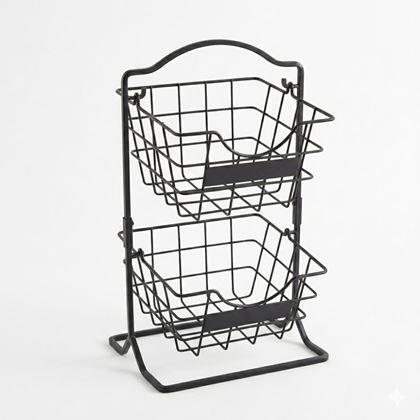 Obrázek z Dvoupatrový kovový košík 45 cm