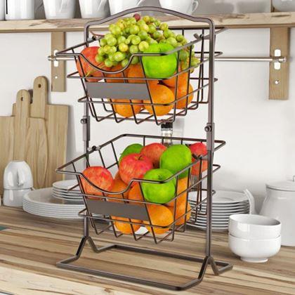 Obrázek z Dvoupatrový kovový košík 45 cm