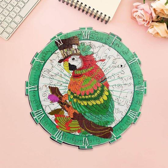 Obrázek z Dřevěné zvířecí puzzle - papoušek
