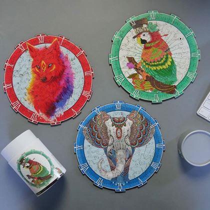 Obrázek z Dřevěné zvířecí puzzle - papoušek