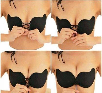 Obrázek z Samodržící push-up podprsenka  - vel. D černá