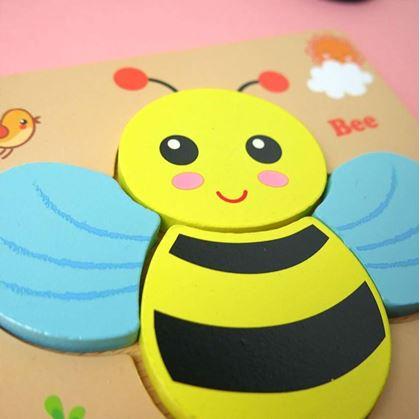Obrázek z Dřevěné puzzle pro nejmenší - včelka