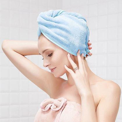 Obrázek z Rychleschnoucí turban na hlavu - modrý