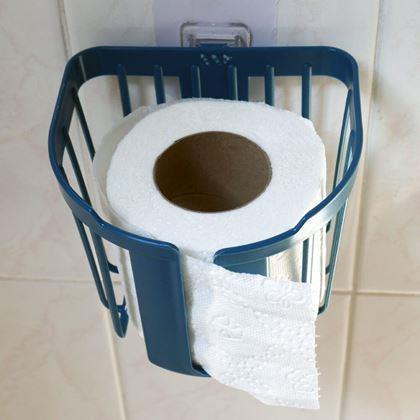 Obrázek z Nalepovací košík na zeď - modrý