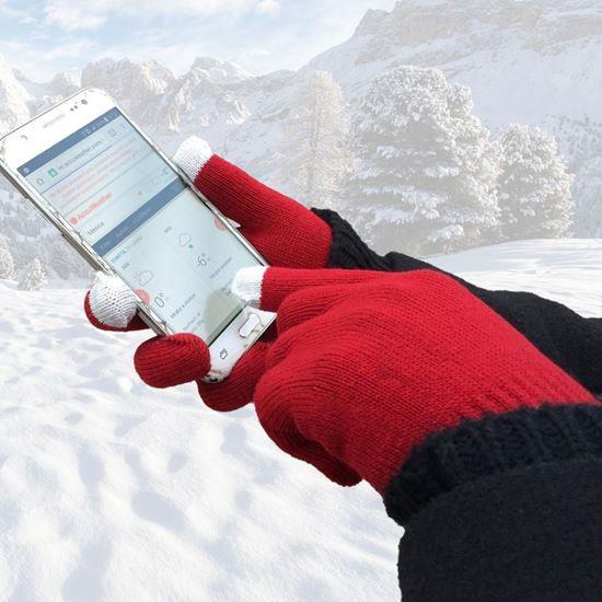 Obrázek z Rukavice pro smartphony - bordó