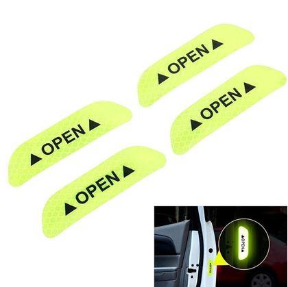 Obrázek z Reflexní samolepky na auto 4 ks - žluté