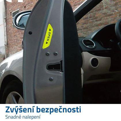 Obrázek z Reflexní samolepky na auto 4 ks - žluté