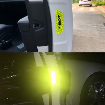 Obrázek z Reflexní samolepky na auto 4 ks - žluté