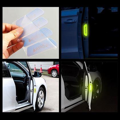 Obrázek z Reflexní samolepky na auto 4 ks - žluté