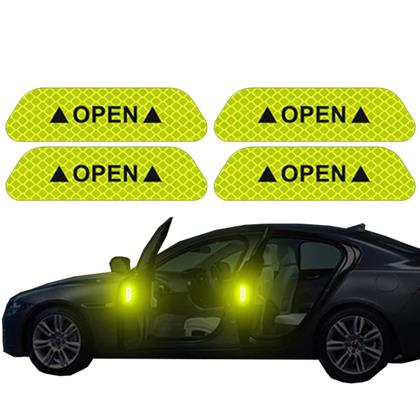Obrázek z Reflexní samolepky na auto 4 ks - žluté
