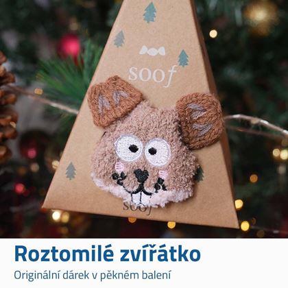 Obrázek z Teplé ponožky v dárkové krabičce - veverka