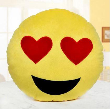 Obrázek z Emoji polštář - zamilovaný