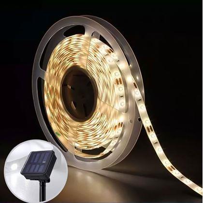 Obrázek z Solární LED páska 3 m - teplá bílá