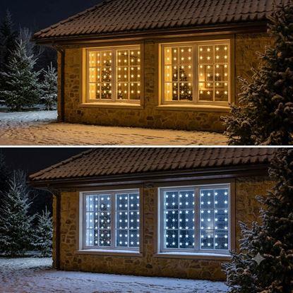 Obrázek Vánoční světelný LED závěs s hvězdami do oken