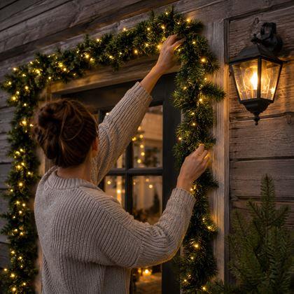 Obrázek z Vánoční LED svítící girlanda - 5,7 m