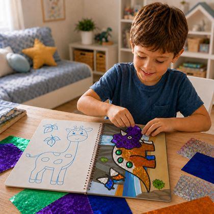 Obrázek z Kreativní sešit třpytivé omalovánky  - zvířátka